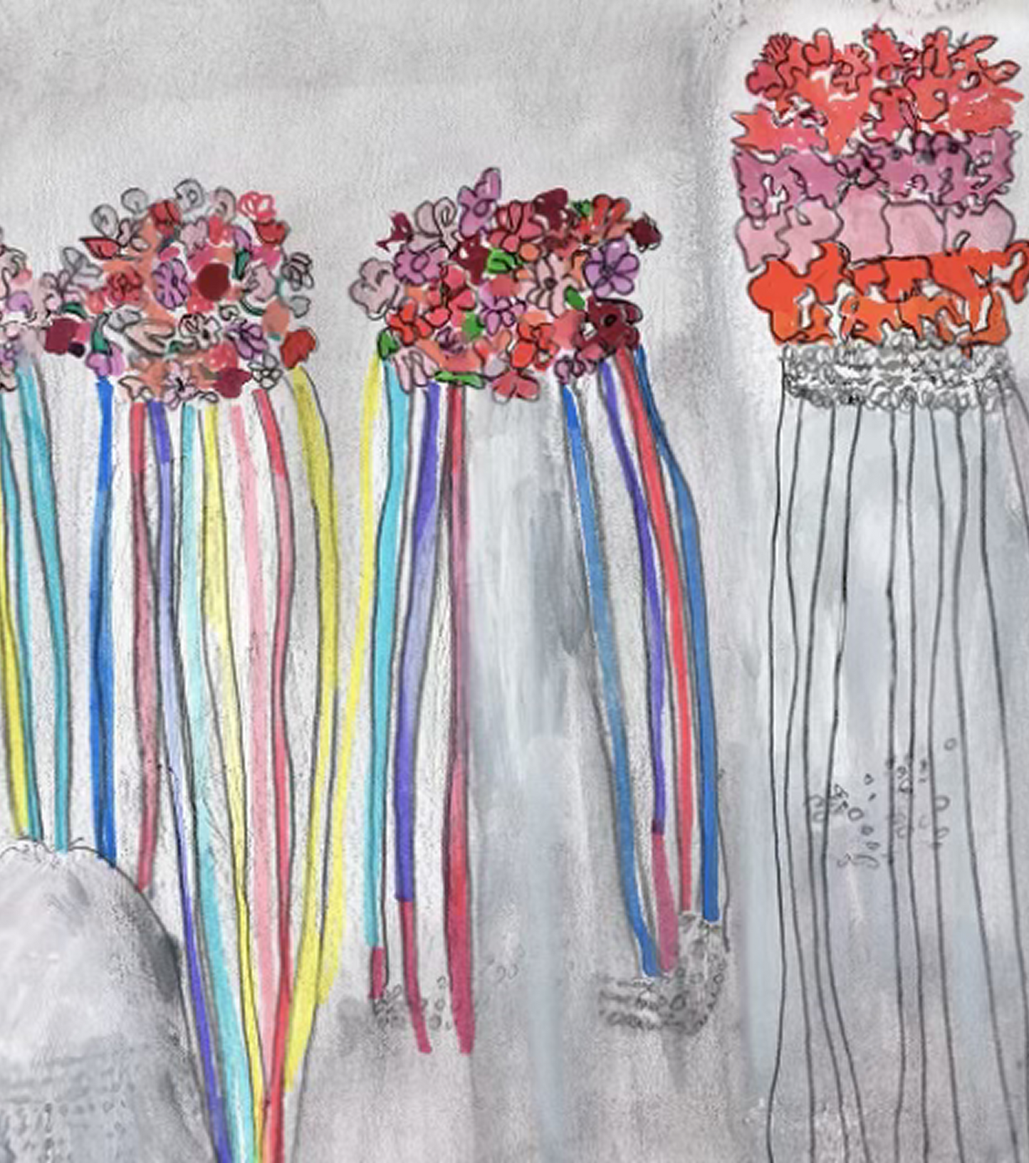 RIBBONS AND FLOWERS